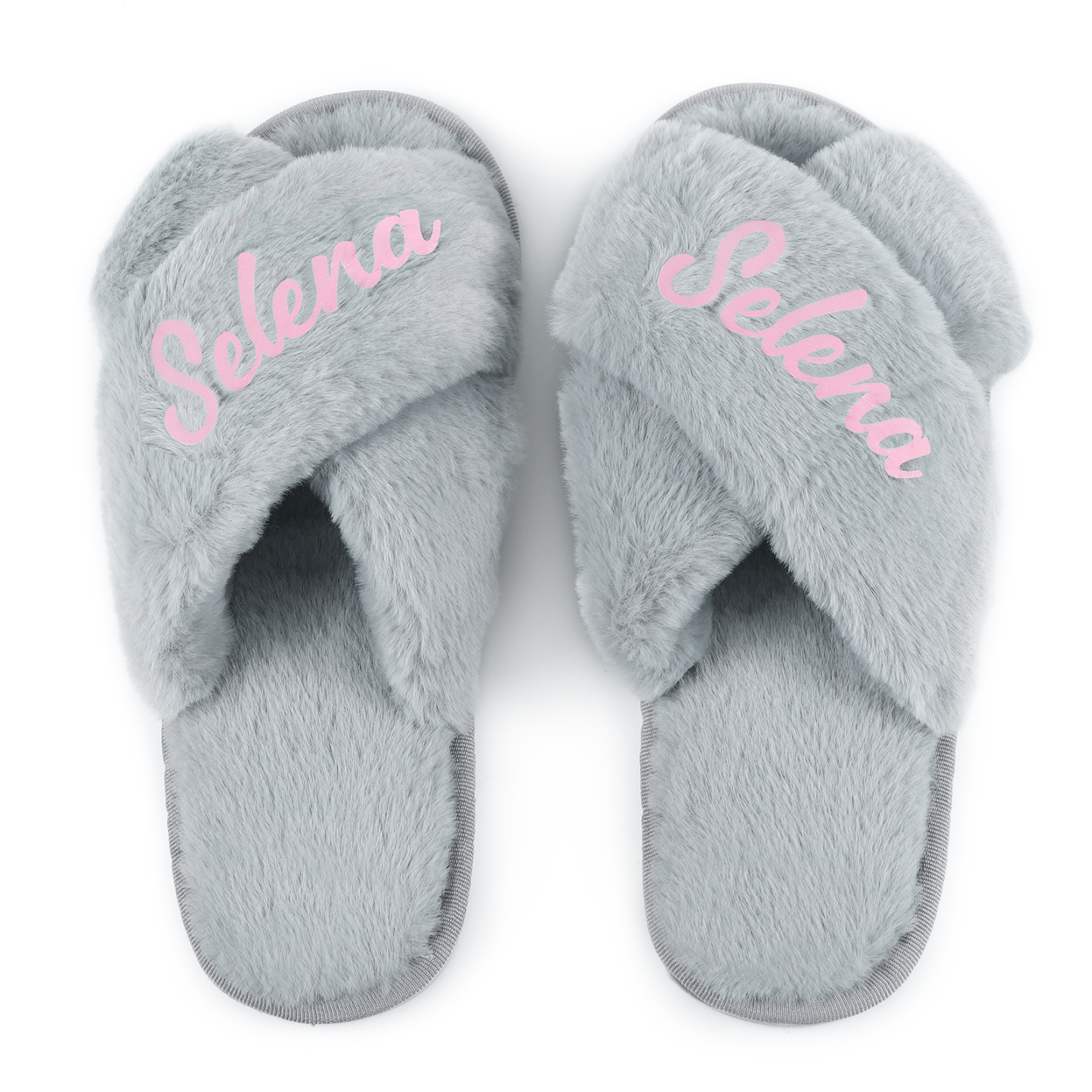 Personalised Soft House Slippers Custom Name Fluffy Slippers Gift for Her