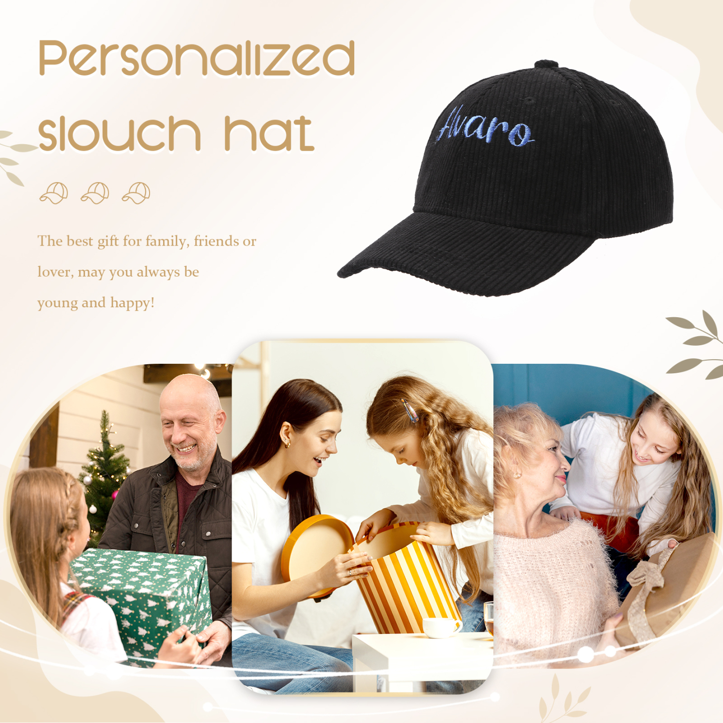 Personlized Ball Caps Autumn And Winter Embroidery Name Academic Men Women Baseball Hats Cotton Corduroy Fashion Warm Versatile Retro Street