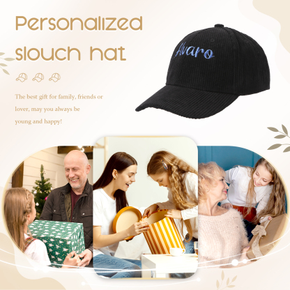 Personlized Ball Caps Autumn And Winter Embroidery Name Academic Men Women Baseball Hats Cotton Corduroy Fashion Warm Versatile Retro Street