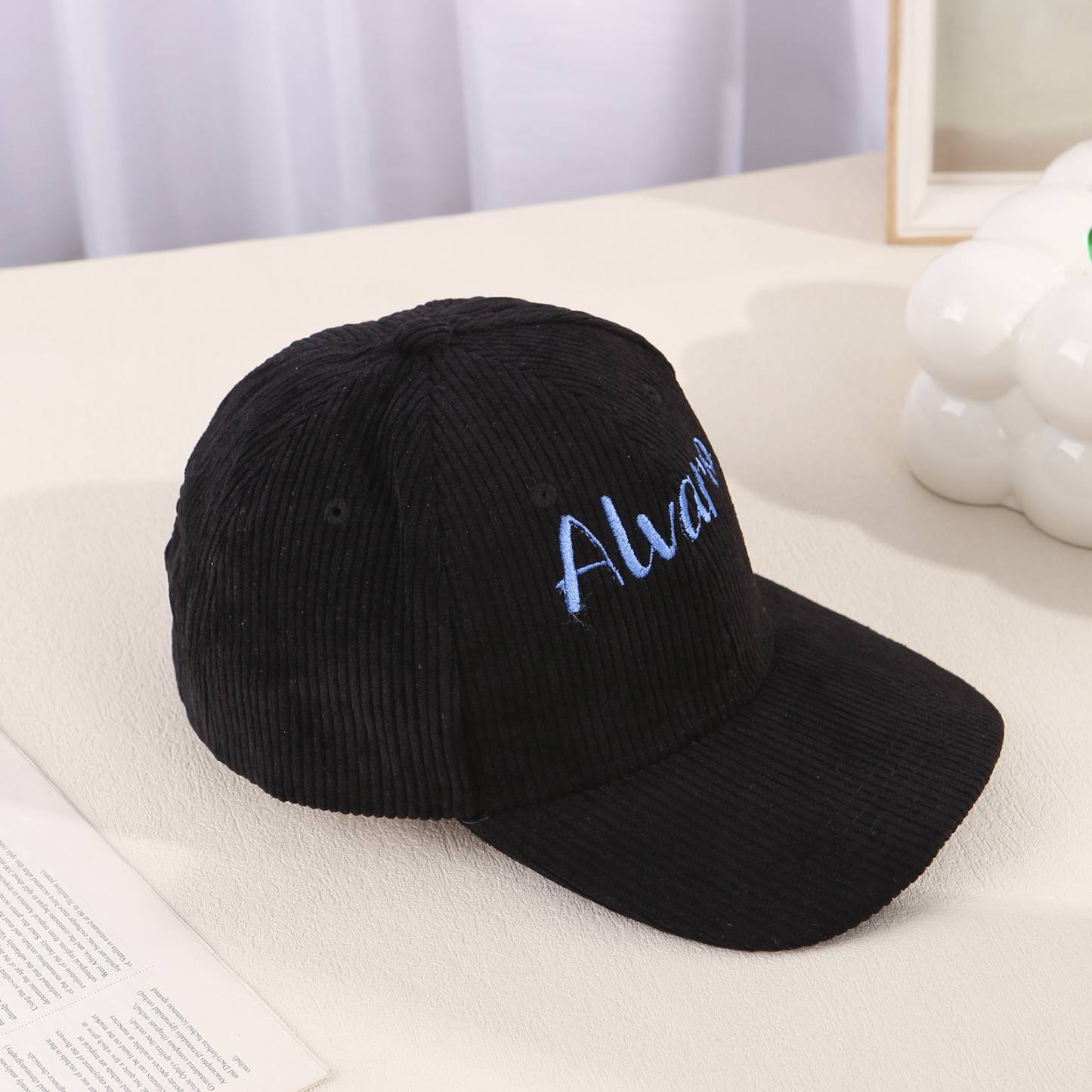 Personlized Ball Caps Autumn And Winter Embroidery Name Academic Men Women Baseball Hats Cotton Corduroy Fashion Warm Versatile Retro Street