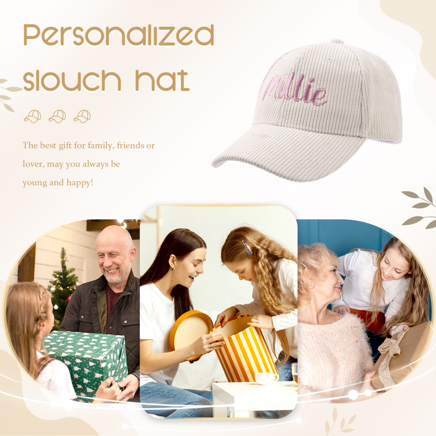 Personlized Ball Caps Autumn And Winter Embroidery Name Academic Men Women Baseball Hats Cotton Corduroy Fashion Warm Versatile Retro Street