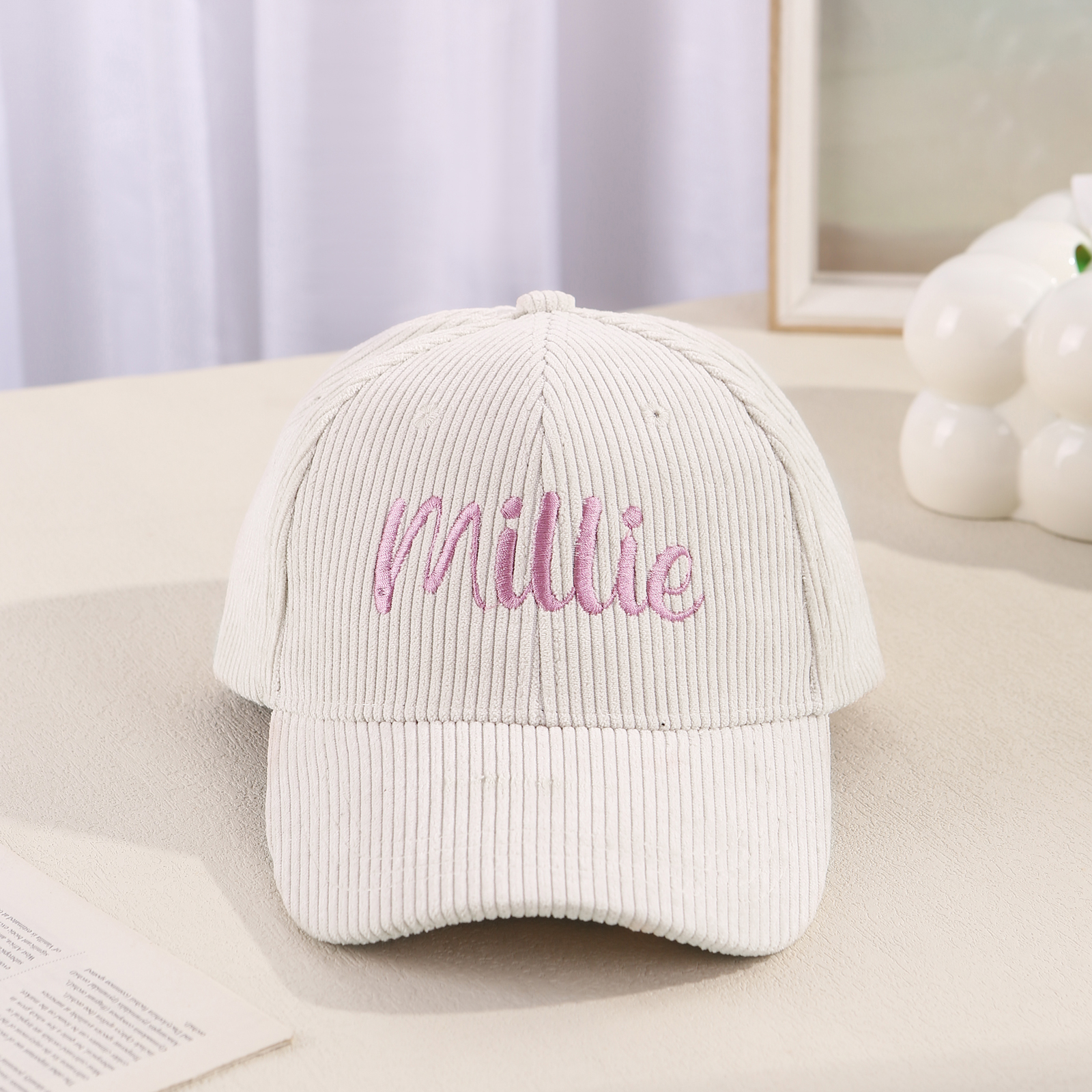 Personlized Ball Caps Autumn And Winter Embroidery Name Academic Men Women Baseball Hats Cotton Corduroy Fashion Warm Versatile Retro Street