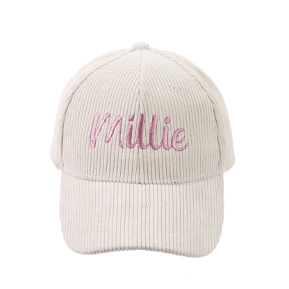 Personlized Ball Caps Autumn And Winter Embroidery Name Academic Men Women Baseball Hats Cotton Corduroy Fashion Warm Versatile Retro Street