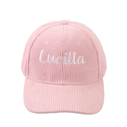 Personlized Ball Caps Autumn And Winter Embroidery Name Academic Men Women Baseball Hats Cotton Corduroy Fashion Warm Versatile Retro Street