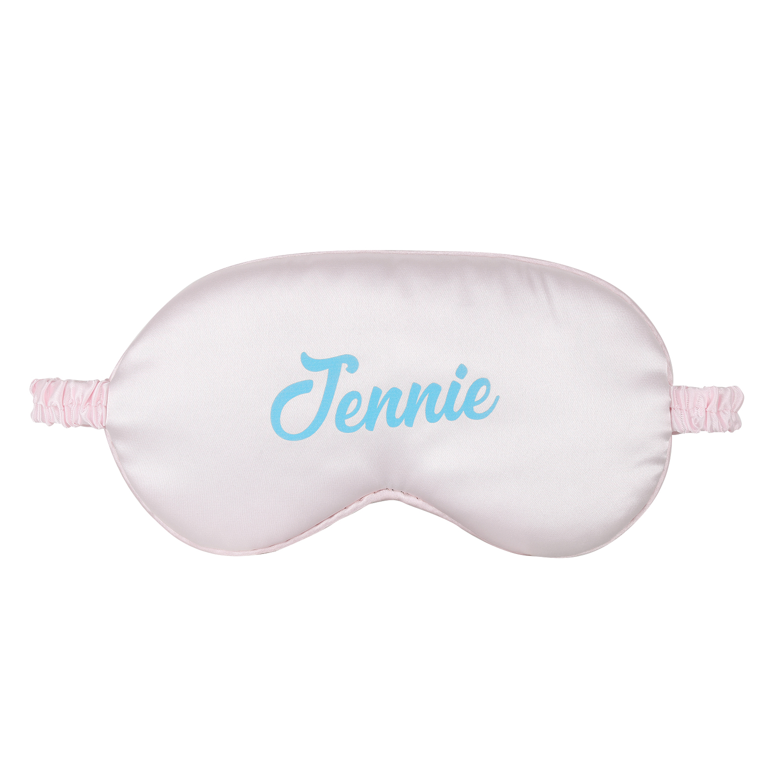 Personalised Light Pink Silk Sleep Mask Elegant Custom Name Eye Mask Six Colour Gift for Her