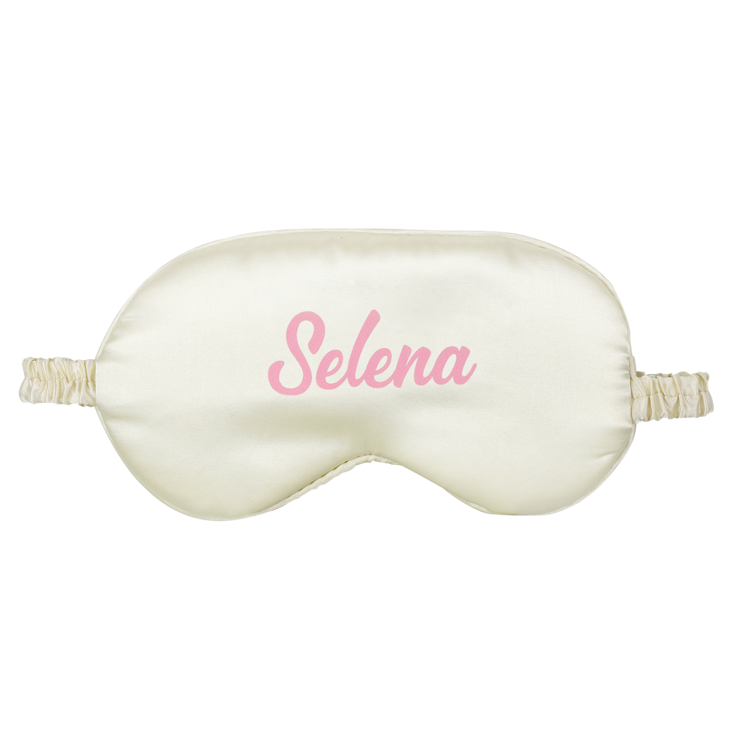 Personalised Light Pink Silk Sleep Mask Elegant Custom Name Eye Mask Six Colour Gift for Her