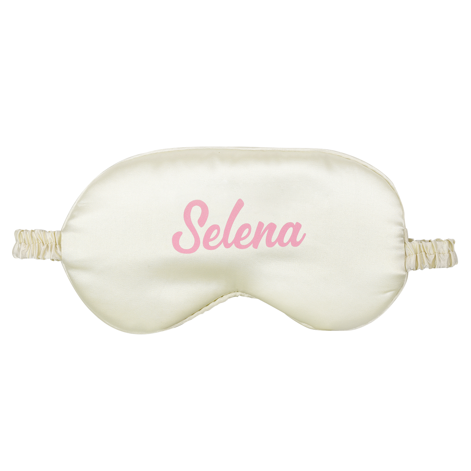 Personalised Light Pink Silk Sleep Mask Elegant Custom Name Eye Mask Six Colour Gift for Her