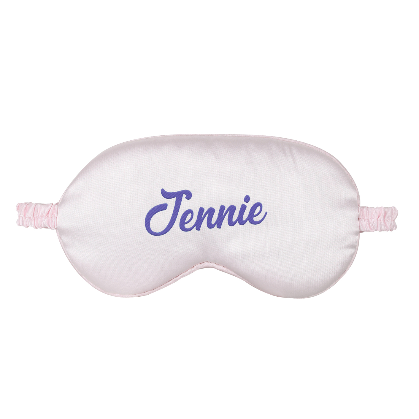Personalised Light Pink Silk Sleep Mask Elegant Custom Name Eye Mask Six Colour Gift for Her