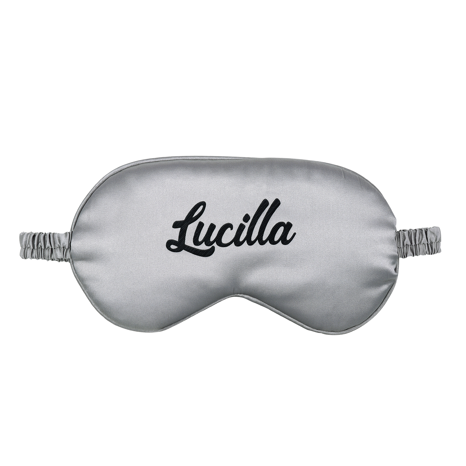 Personalised Light Pink Silk Sleep Mask Elegant Custom Name Eye Mask Six Colour Gift for Her