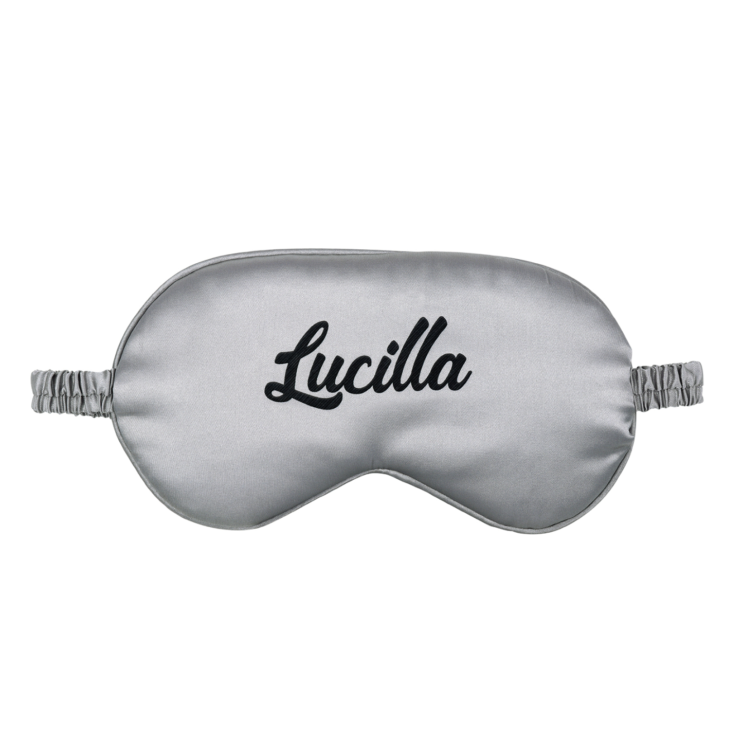 Personalised Light Pink Silk Sleep Mask Elegant Custom Name Eye Mask Six Colour Gift for Her