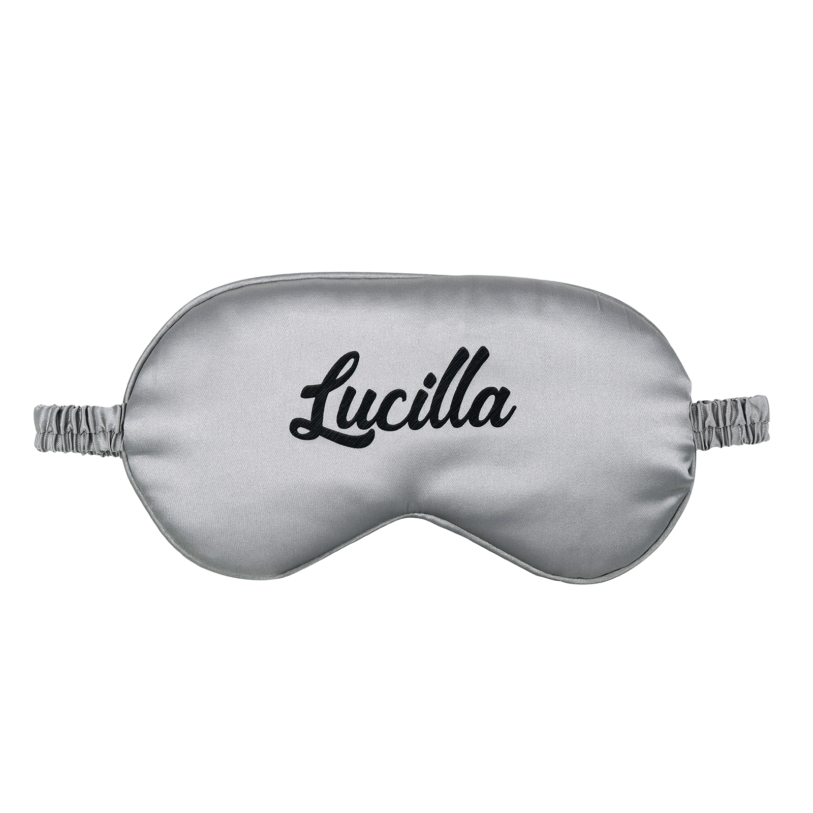 Personalised Light Pink Silk Sleep Mask Elegant Custom Name Eye Mask Six Colour Gift for Her