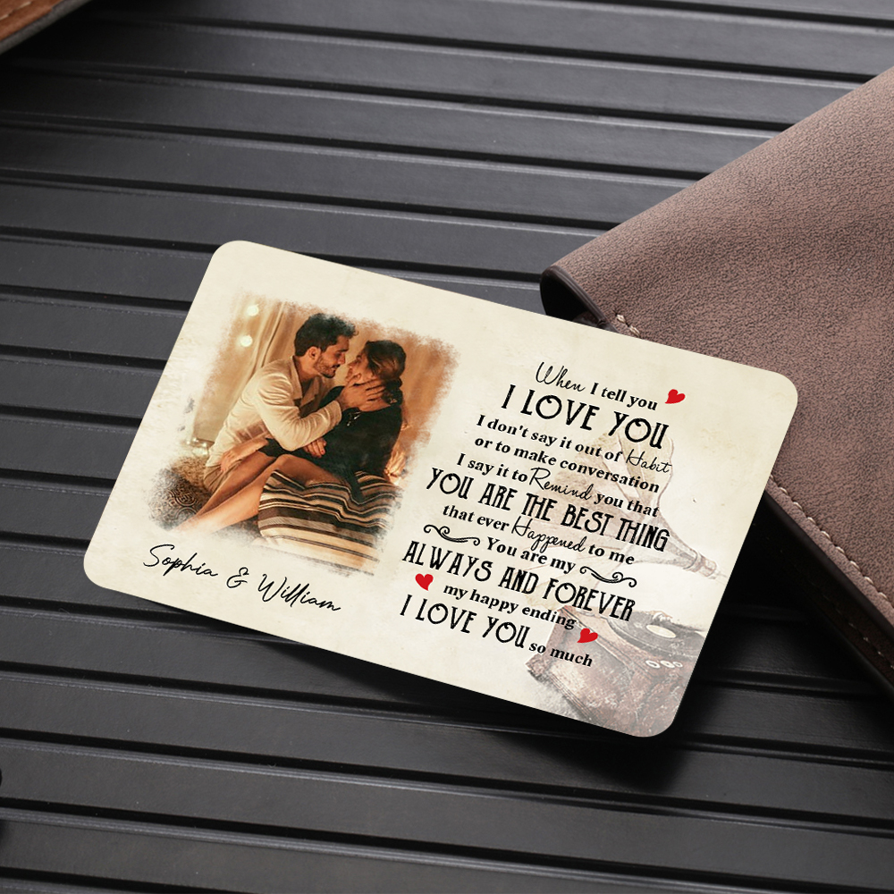 Personalised Wallet Card You Are My Always and Forever Valentines Day Gift for Him