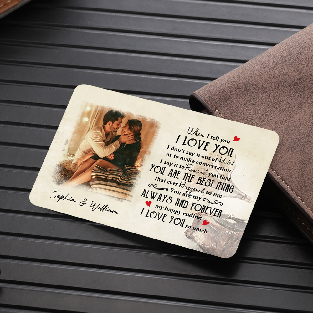 Personalised Wallet Card You Are My Always and Forever Valentines Day Gift for Him