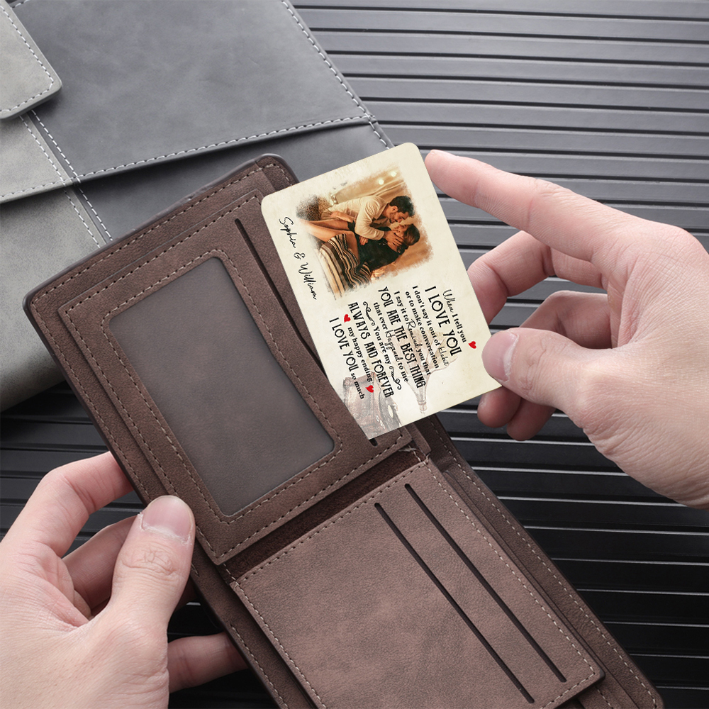 Personalised Wallet Card You Are My Always and Forever Valentines Day Gift for Him
