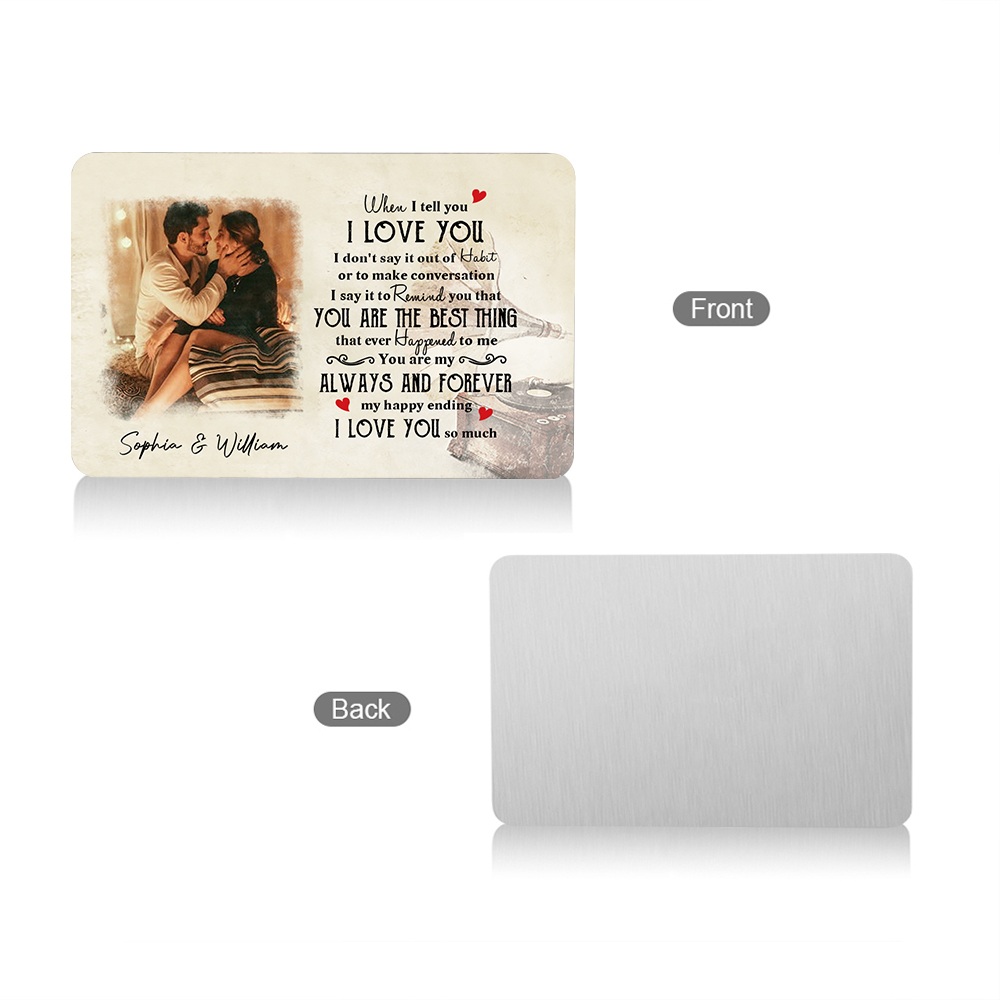 Personalised Wallet Card You Are My Always and Forever Valentines Day Gift for Him