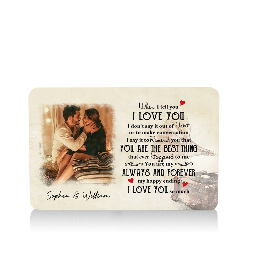 Personalised Wallet Card You Are My Always and Forever Valentines Day Gift for Him