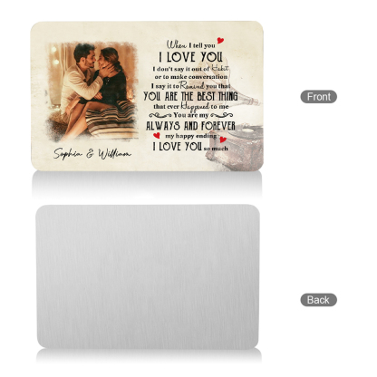 Personalised Wallet Card You Are My Always and Forever Valentines Day Gift for Him