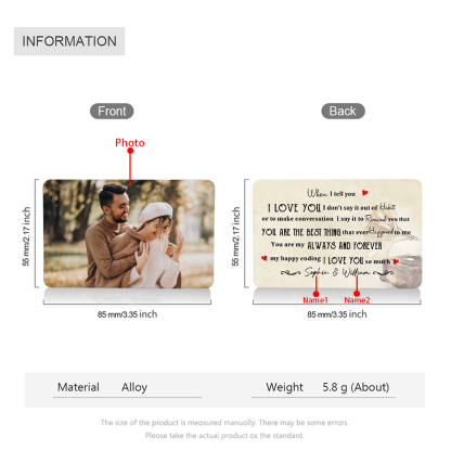 Personalised Wallet Card You Are My Always and Forever Valentines Day Gift for Him