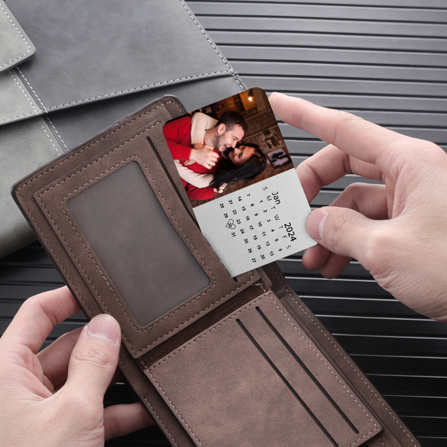 Personalised Wallet Card Cherish Every mument Valentines Day Gift for Him