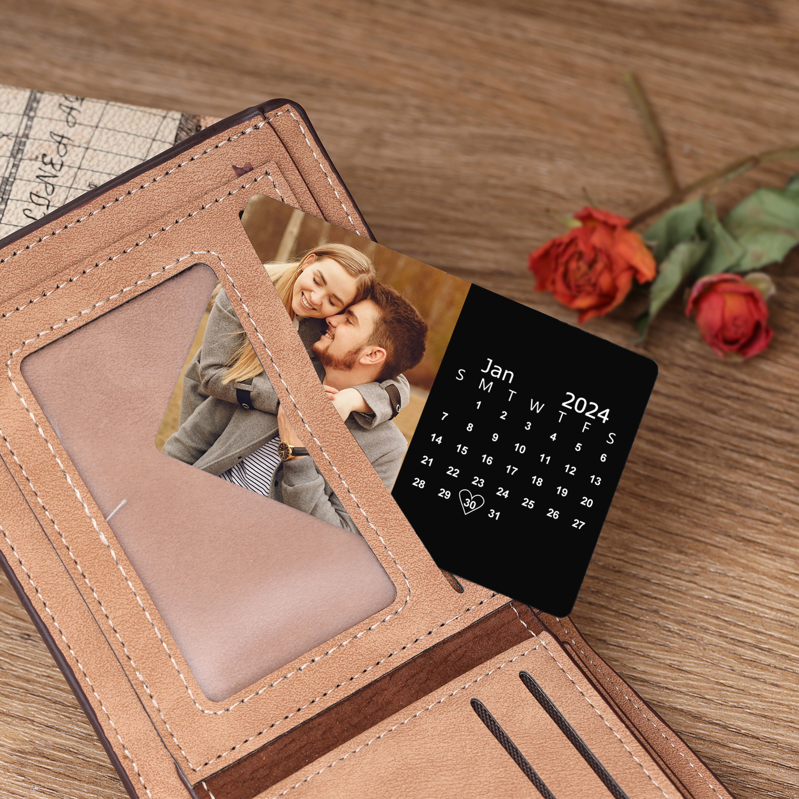 Personalised Wallet Card Cherish Every mument Valentines Day Gift for Him