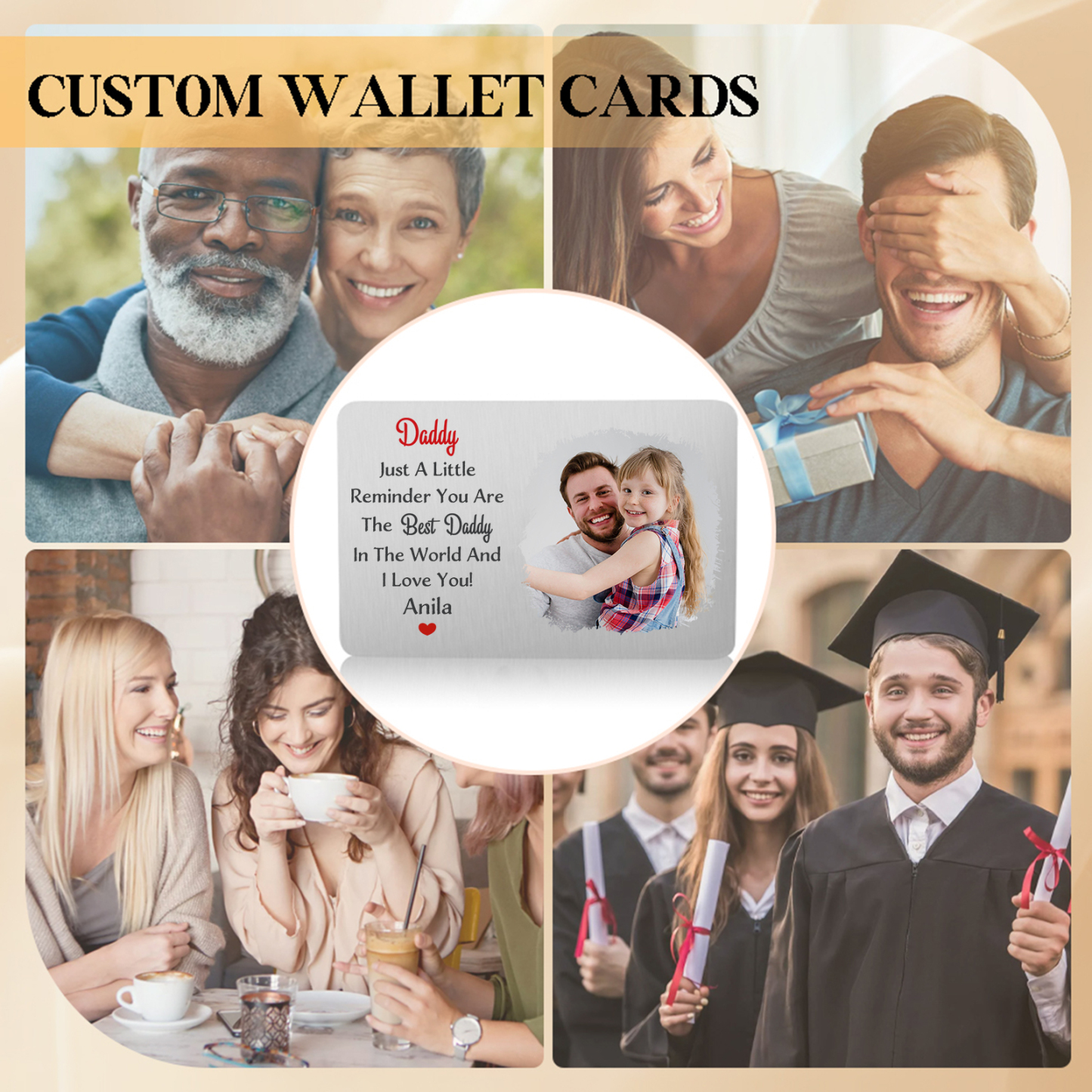 Personalized Wallet Card Daddy Just A Little Reminder You Are The Best Custom Gift for Dad | Jessemade