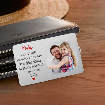 Personalized Wallet Card Daddy Just A Little Reminder You Are The Best Custom Gift for Dad | Jessemade