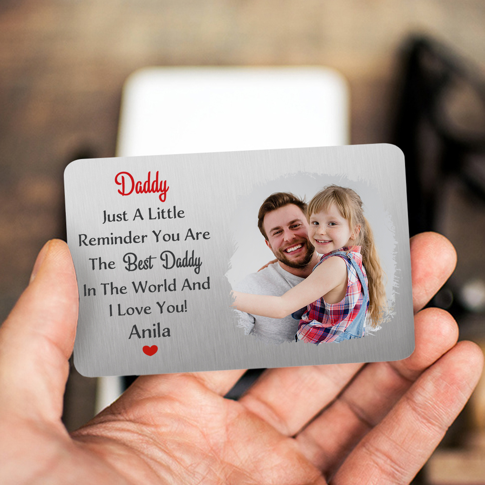 Personalized Wallet Card Daddy Just A Little Reminder You Are The Best Custom Gift for Dad | Jessemade