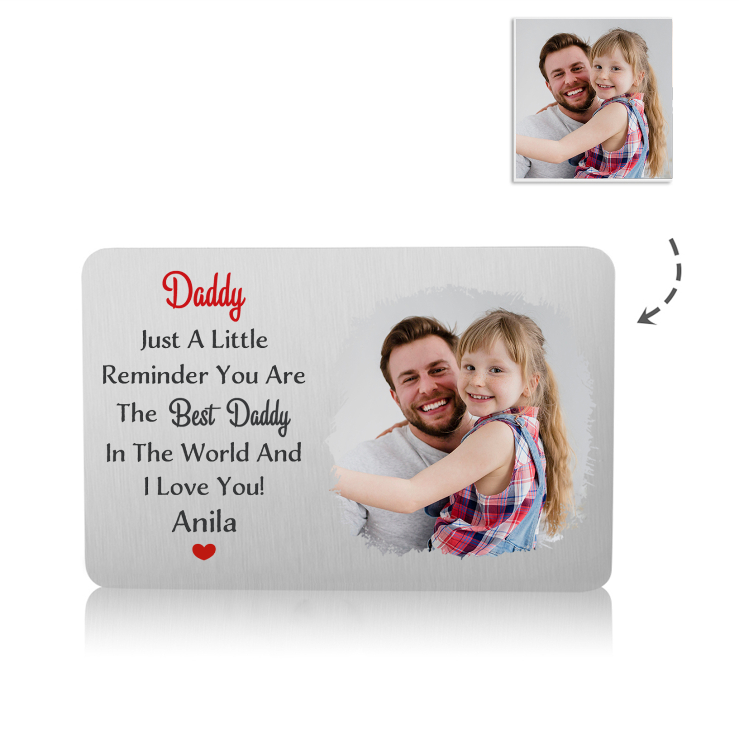 Personalized Wallet Card Daddy Just A Little Reminder You Are The Best Custom Gift for Dad | Jessemade