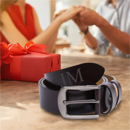 Personalised Man’s Belt Custom 2 Letters Hidden Message Gift for Him | Jessemade