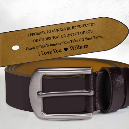 Personalised Man’s Belt Custom 2 Letters Hidden Message Gift for Him | Jessemade