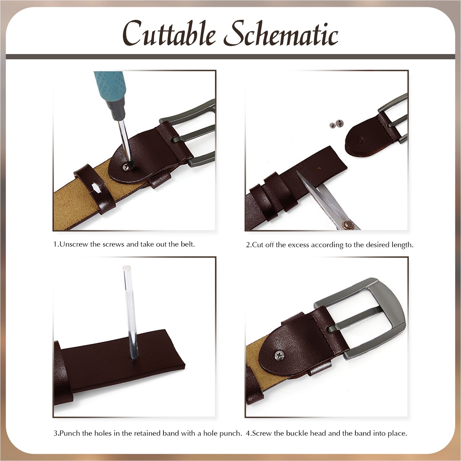 Personalised Man’s Belt Custom 2 Letters Hidden Message Gift for Him | Jessemade