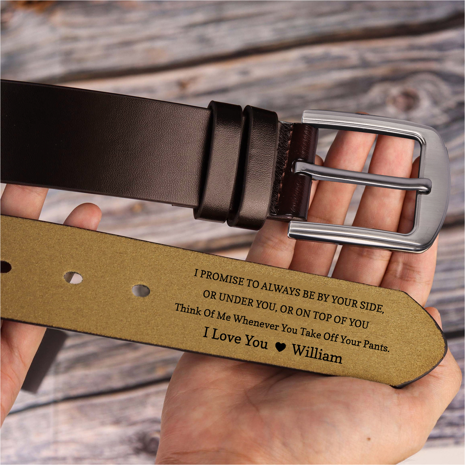 Personalised Man’s Belt Custom 2 Letters Hidden Message Gift for Him | Jessemade