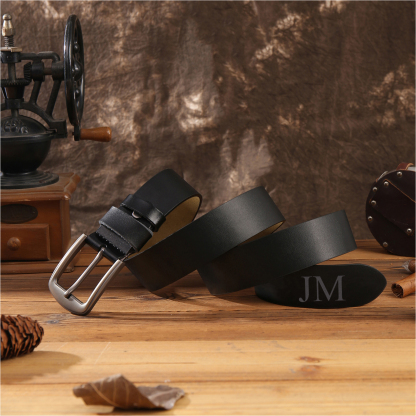Personalised Man’s Belt Custom 2 Letters Hidden Message Gift for Him | Jessemade