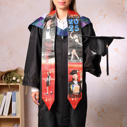 Personalised Graduation Photo Ribbon with Name, Year & Text | Jessemade