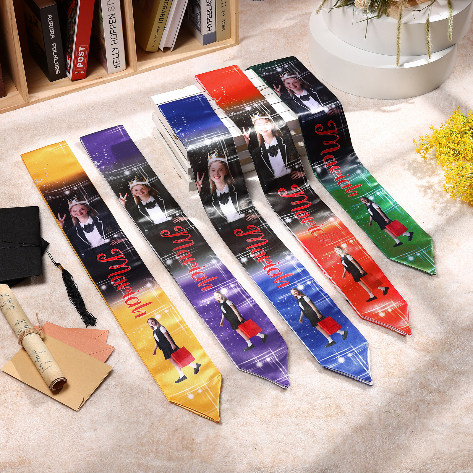 Personalised Graduation Photo Ribbon with Name, Year & Text | Jessemade