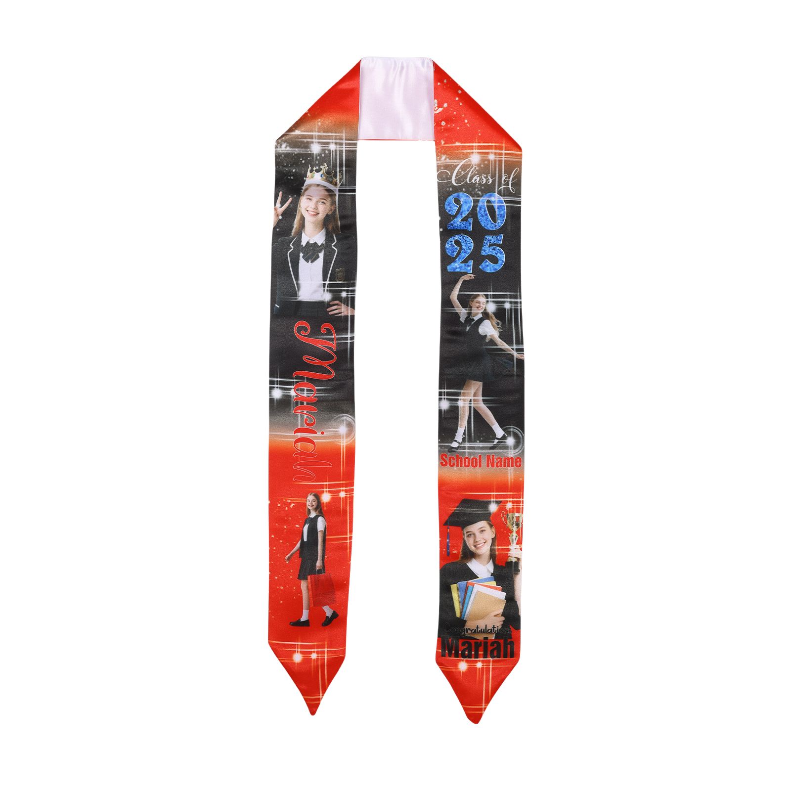 Personalised Graduation Photo Ribbon with Name, Year & Text | Jessemade