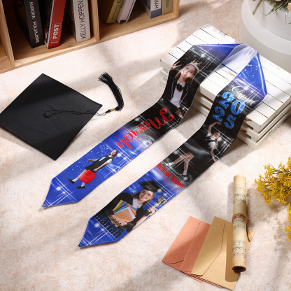 Personalised Graduation Photo Ribbon with Name, Year & Text | Jessemade