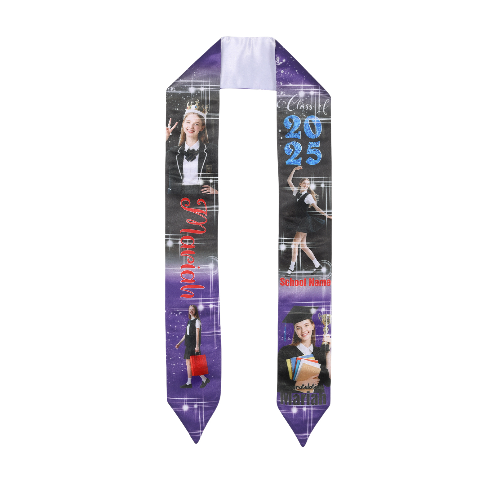 Personalised Graduation Photo Ribbon with Name, Year & Text | Jessemade