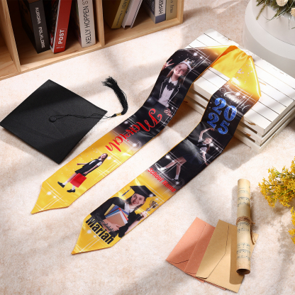 Personalised Graduation Photo Ribbon with Name, Year & Text | Jessemade