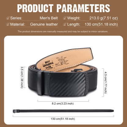 To my Grandpa - Personalised Belt with 2-6 Names and Black Fists Practical Gift for Grandfather's Day | Jessemade