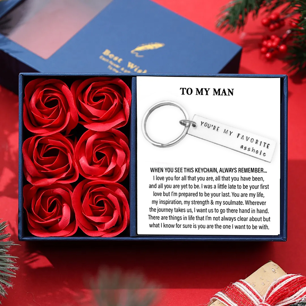 Valentine's Day Gifts You're My favourite Asshole Keychain, Funny Keychain For Women Men-Jessemade AU