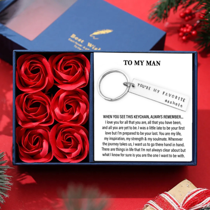 Valentine's Day Gifts You're My favourite Asshole Keychain, Funny Keychain For Women Men-Jessemade AU