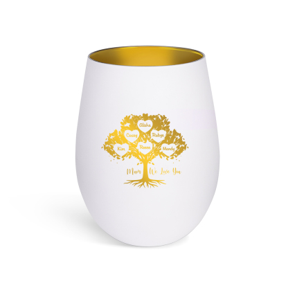 Personalized Glass Candle Holder with Family Tree, personalised 1–10 names