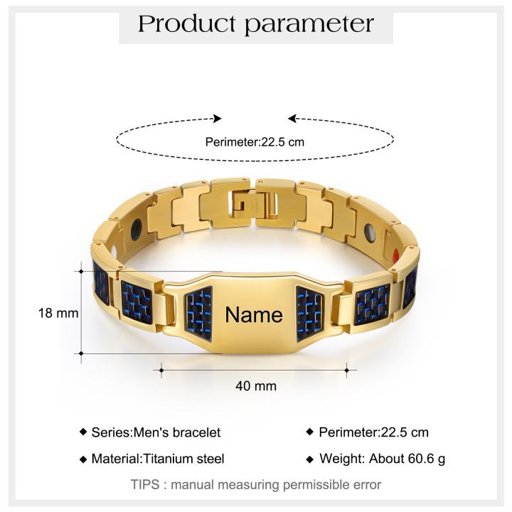 Personalised Men Bracelet Custom Name Bracelet for Him