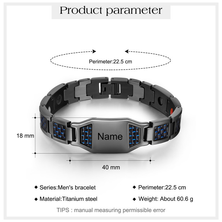 Personalised Men Bracelet Custom Name Bracelet for Him