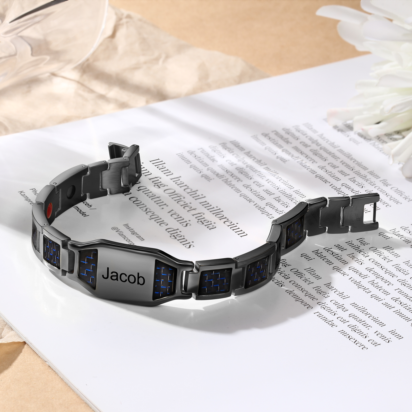 Personalised Men Bracelet Custom Name Bracelet for Him