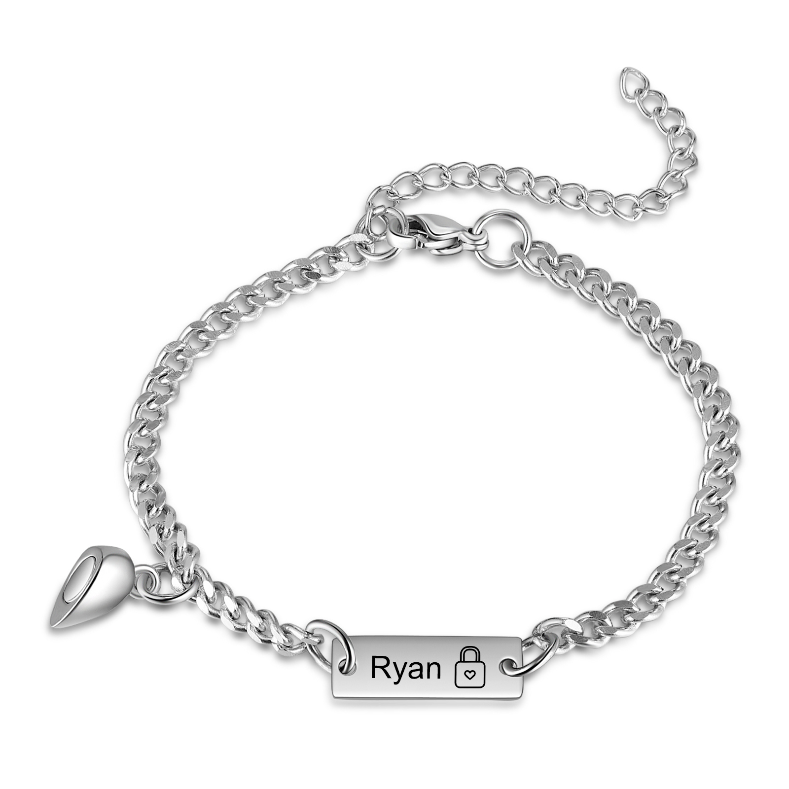 Personalized Couple Bracelet Lock and Key Magnetic Heart Valentine’s Day Gift
