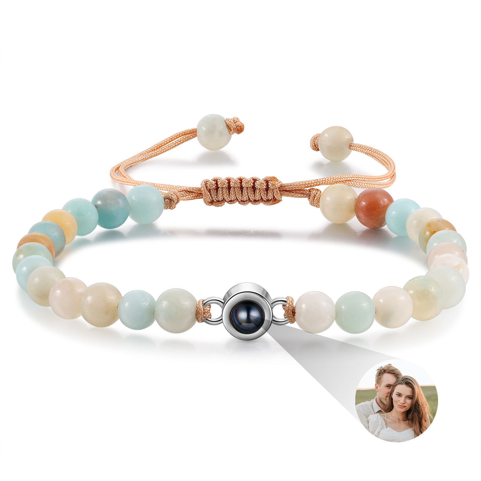Personalised Projection Bracelet Customised With 1 Photo Adjustable Bracelet Special Gift for Her