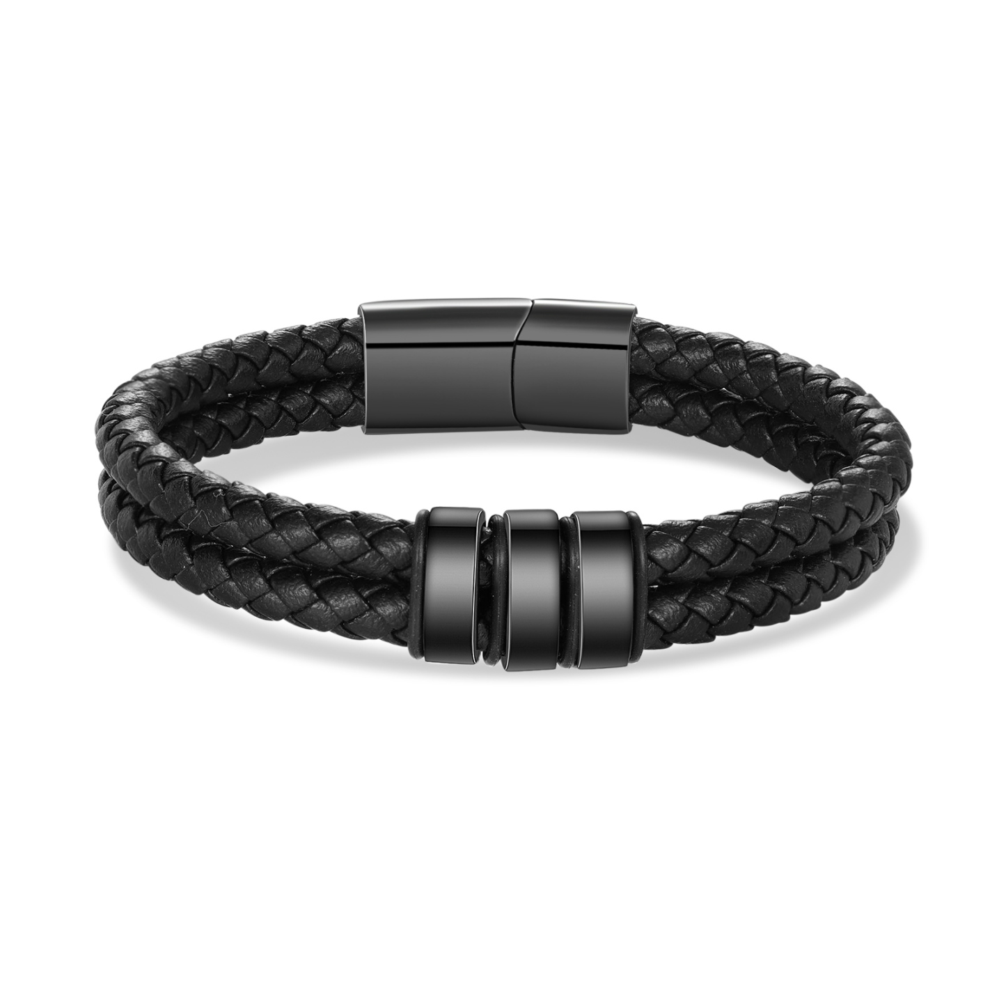 Personalised Men Bracelet with 3 Names & 1 Text - Custom Gift for Him | Jessemade