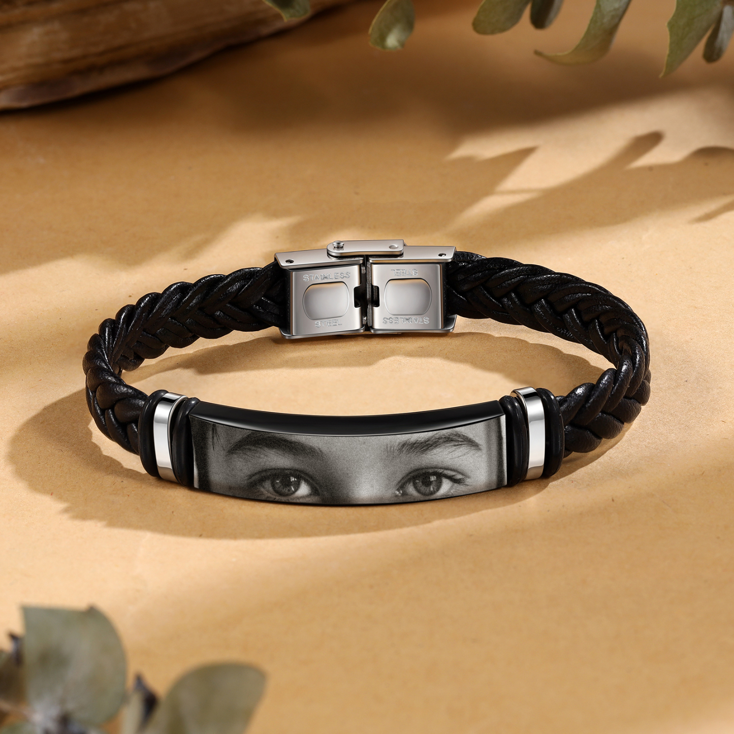 Personalised Men's Bracelet Custom 1 Photo Stainless Steel Gifts for Him-Jessemade AU